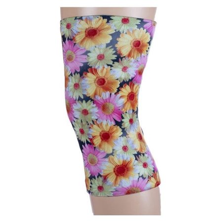 CELESTE STEIN Celeste Stein Celeste-Stein-KS-2221 Womens Light & Moderate Knee Support with Daisies Pattern; Multi Color - Regular Celeste-Stein-KS-2221